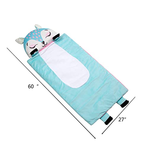 Image of Kid's Nap Buddies Character Preschool Nap Mat, Toddler Sleeping Bag with Pillow for Daycare, Ages 3+