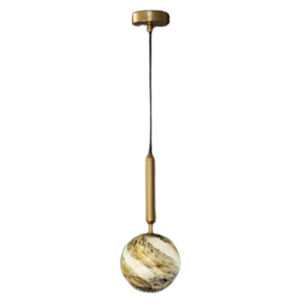 HXYSXHJUO Glass Globe Pendant Light Hanging With Shade,Adjustable Ceiling Bar Chandelier Lighting Fixtures Suitable For Counter, Bedroom, Homestay Guest Room