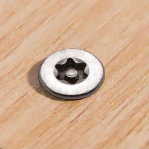 Glvaner (20 Sets) M6 x 30mm Countersunk Torx Head Machine Screws with M6 Locknuts and a Torx Drive Bit, Stainless Steel 304 (18-8), Tamper Resistant Screws, Full Thread, Security Machine Screws