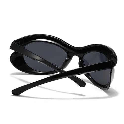 Lunettes de soleil œil de chat modernes au design géométrique - 4