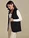 luvamia Long Vest for Women Business Casual Sleeveless Blazers Suit Vests Top Open Front Blazer with Pockets Work Office Work Wear Women Black X-Large Fits US 16-18