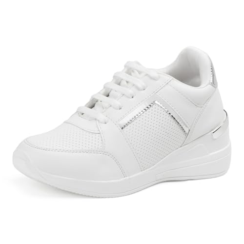 Image of Vendoz Women Casual High Heel Sneakers I Cushioned Insole I All Day Comfortable I Lightweight and Stylish Shoes for Girls