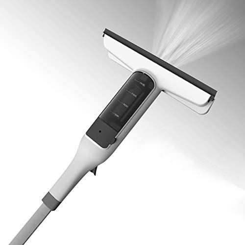 JEHONN Spray Window Squeegee Cleaner with Scrubber, 3 in 1 Window Cleaning Tools