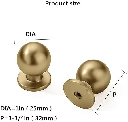 khtumeware 10 Pack Champagne Bronze Cabinet Knobs 1 Inch Single Hole Cabinet Handles Dresser Knobs Drawer Knobs and Pulls for Bathroom Cabinets. - 1