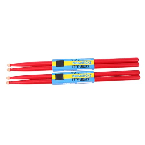 2 pares de baquetas de madera de arce con punta redonda miniatura 1