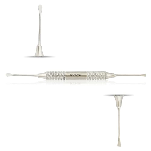 MASTERYD Dental Periosteal Howard Elevator 24G Retracting Reflecting Gingival Tissue Double Ended One Sharp, Chisel End and One Rounded End Stainless Steel Hollow Handle Dental Instruments DN-2487