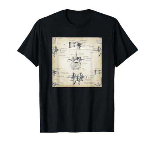 Anatomie des unteren Rückenknochens der Lendenwirbelsäule T-Shirt