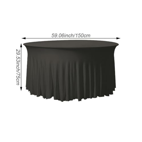 Jupe de table 150 x 75 cm en élasthanne extensible et infroissable - 3