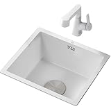【Geräumiges Einzelbecken】 Das tiefe und breite Einzelbecken bietet Platz für großes Kochgeschirr, Tabletts und Geschirr und macht die tägliche Küchenarbeit effizienter und komfortabler.