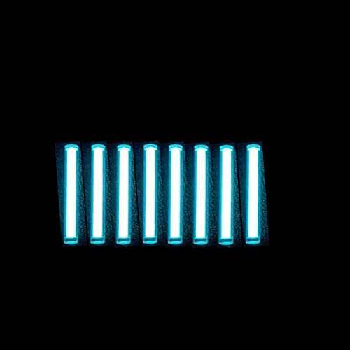 8Pcs Glass Luminous Vial, 2 * 12mm Tube, Glow in The Dark Tube, Made by Rare Earth Materials, EDC...