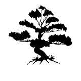 HUANYIN Albero appliqué decorazione domestica accessori soggiorno astratto vinile camera da letto testata pannello parete adesivo art deco, 45x42cm