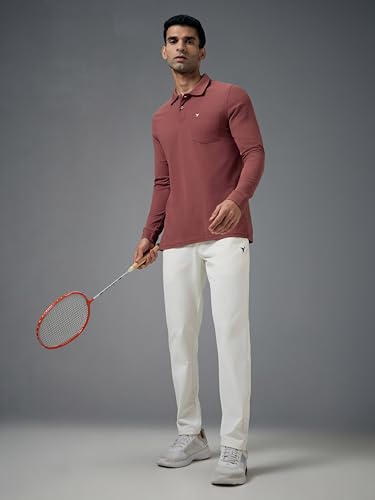 Image of TECHNOSPORT Men's Slim Fit Full Sleeve Polo T-Shirt with Collar, MATPIQ Quick Dry Moisture Wicking Polo Tee for Gym Sports Golf and Casual Wear
