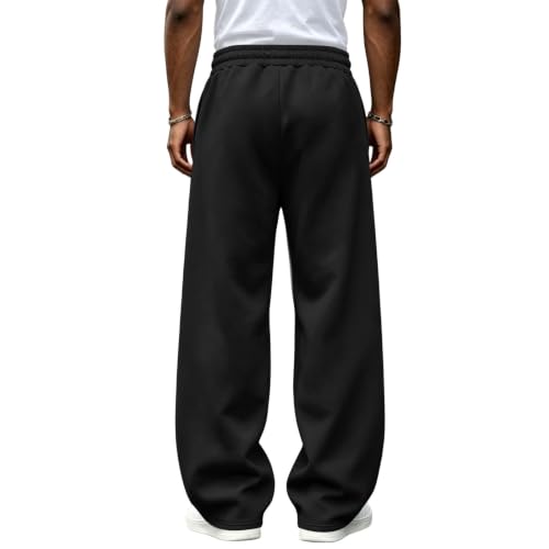 Baggy Sweatpants Men High Waist Drawstring Loose Wide Leg Athletic Joggers - image 5