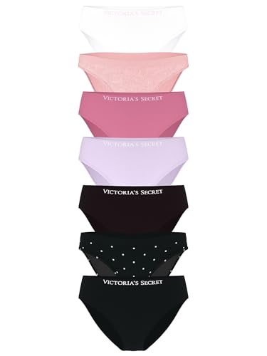 Image of Victoria's Secret Women's Seamless Bikini Underwear, Moderate Coverage Panties for Women, Multi Pack (XS-XXL)