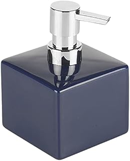 4pcs Dark Blue Ceramic Bathroom Accessory Dispenser Toilet Brush Dish Set (Soap Dispenser)