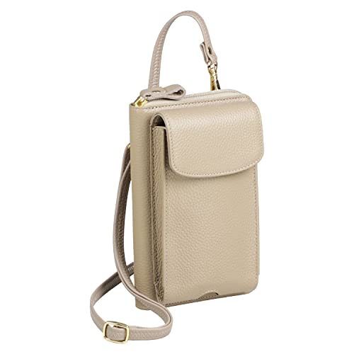 豊岡工房 牛革 スマホポーチ(大) ベージュ 4169-17