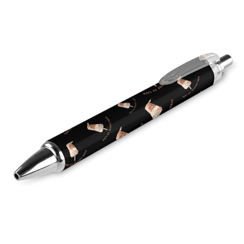Bolígrafo retráctil negro de punta fina 0.5mm de secado rápido, pack de 4