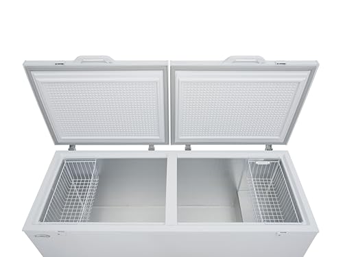 Image of KoolMore KM-SCF-30C 79 in. Commercial Two-Door Chest Freezer, 30 Cu. Ft. in White, ETL Listed