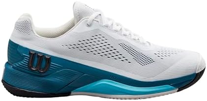 Wilson Rush Pro 4.0 Men's Tennis Shoe - White/Blue Coral, Size 7.5 US | Image 1