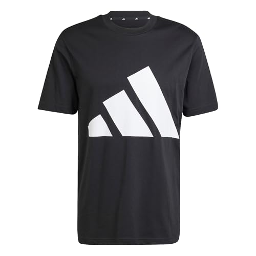 adidas Herren Essentials Big Logo Single Jersey Shirt, Black/White, S – Ansicht 4