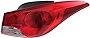 Evan-Fischer Tail Light Assembly Compatible with 2011-2013 Hyundai Elantra Outer Halogen Sedan USA Built Passenger Side