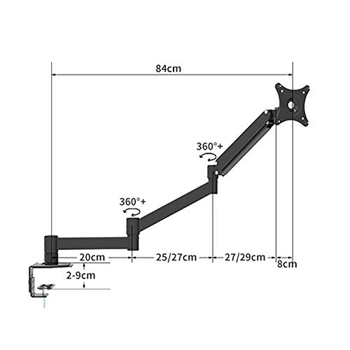 Support mural pour écran de 17 à 24 pouces fixation VESA 75 100
