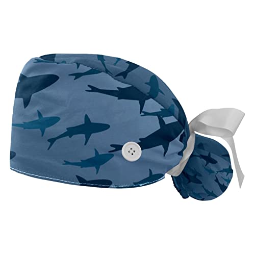 Chapeaux de travail motif requin contre la chaleur en atelier