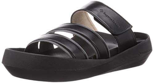 [リゲッタカヌー] サンダル CJEW-7600 メンズ 3本ベルト スライドサンダル EVA 軽量 歩きやすい 履きやすい 疲れにくい コンフォート 日本製 ブラック M(25.5~26.0cm)