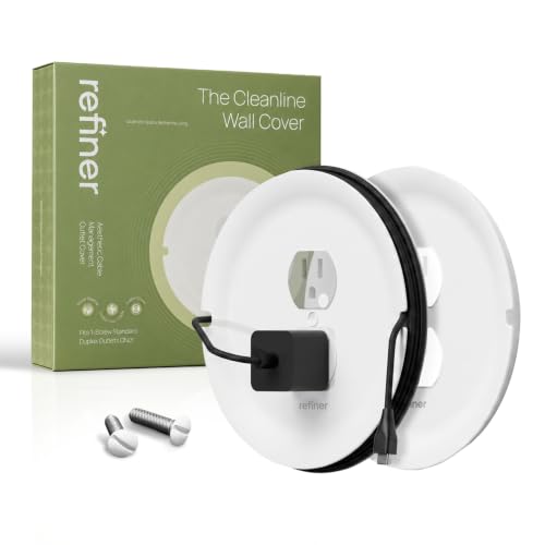 Refiner Cable Management Outlet Covers with Cord Hider Wall Plate, 2-Pack by refiner - Used condition - US$11.90