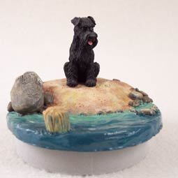 Conversation Concepts Miniature Schnauzer Black w/Uncropped Ears Candle Topper Tiny One 
