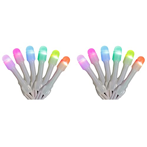 Image of Home Heritage 2-Pack Lumations 7ft Christmas Holiday Party Lights - 50 RGB LED Icicle Lights - Twinkly Smart App Control