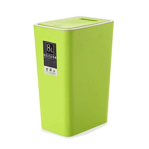 Poubelle en plastique avec couvercle 4,8L rectangulaire de cuisine et bureau