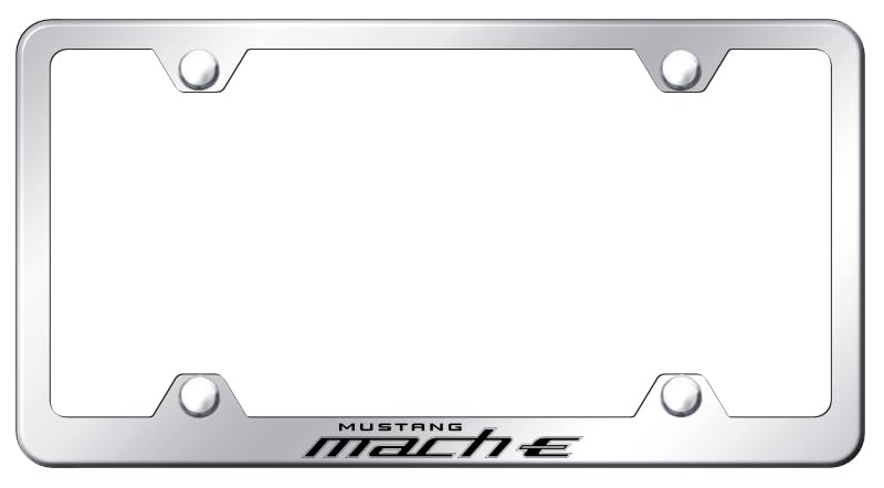 Mach-E Ford Script Laser Etched License Plate Frame; Gold (Universal...