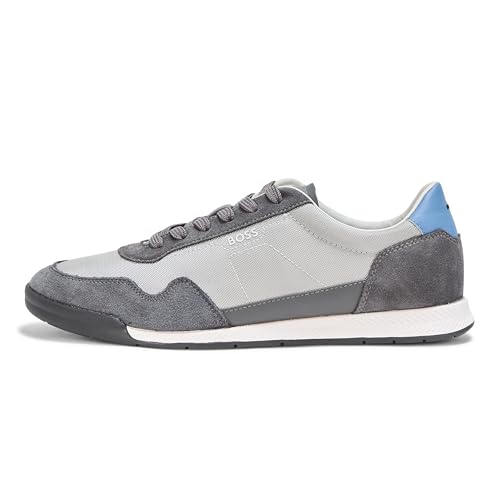 Image of BOSS Men's Leather Mix Low Top Sneaker | Casual Shoes