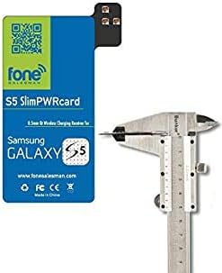 S5 SlimPWRcard - 0.5mm Ultra Thin Qi Receiver Card Module for Samsung Galaxy S5 V Compatible with S-View Cover and NFC Function, Recommended to Use with QiStone+ & WoodPuck or Koolpad