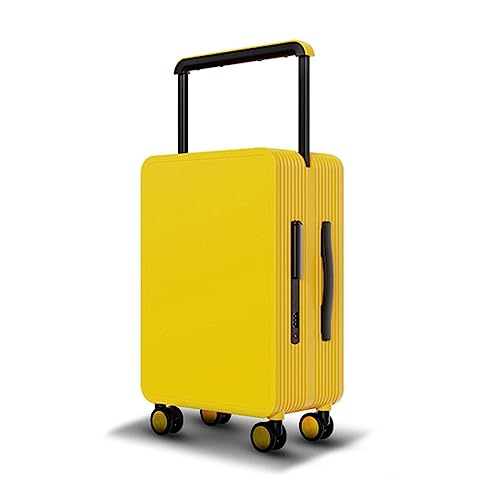 Equipaje, 20 pulgadas, 24 pulgadas, silencioso, multifuncional, avanzado, de gran capacidad, tu mejor compañero de viaje (amarillo 20 pulgadas)