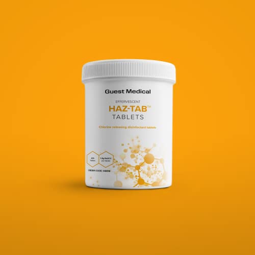 HAZ-TAB Chlorine Disinfectant Tablets, 1.8g NaDCC, Single Tub of 200 Tablets