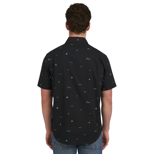 Quiksilver Men's Premium Soft Cotton Short Sleeve Button Down Woven Shirt2