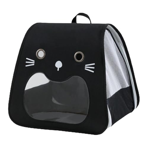 Portador de Mochila para Gatos,Mochila para Gatos - Bolsa para Gatos Transpirable - Bolsa de Transporte Plegable portátil para Mascotas con Cara Sonriente, Suministros para Gatos, Bolsa de Viaje para