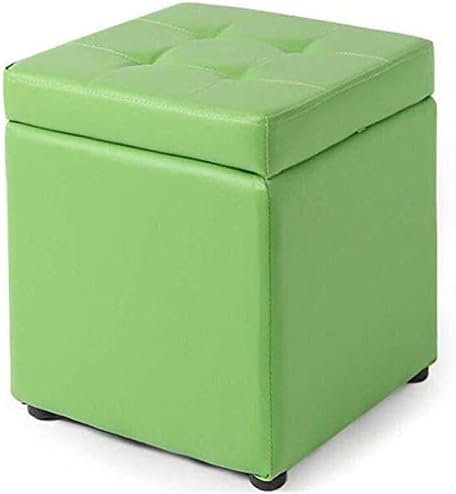 Repose-Pieds Ottoman Bois Violet Pouf Carré Rembourré Petit Banc Salon