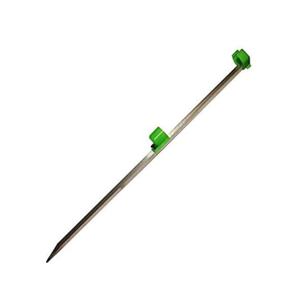 Soportes para cañas de pescar, Varillas para piqueta, 150, 100 y 75 cm, Surfcasting de playa, punta de arena, Aluminio, Montaje en cubierta, Verde