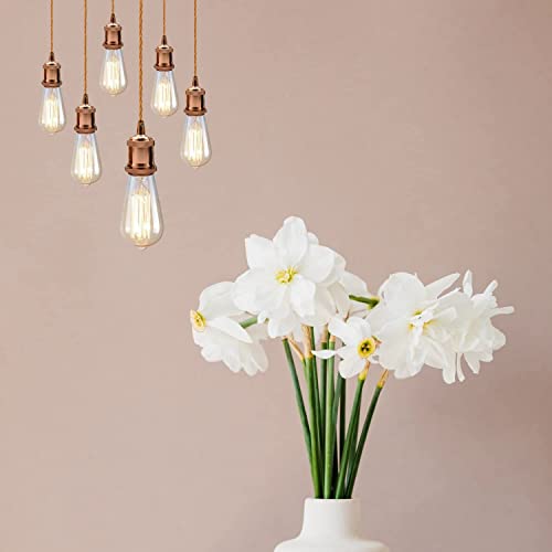 LEDSone Vintage Rose Gold E27 Pendant Light Fitting - Image 3