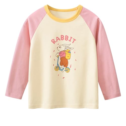 Image of Toddler Girls 2-Pack Long Sleeve T-Shirts Casual Graphic Cotton Tee Shirts (US, Age, 3 Years, Pink /Purple)