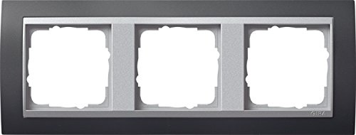 Preisvergleich Produktbild Gira Rahmen 021381 3fach + ZR Alu Event anthrazit