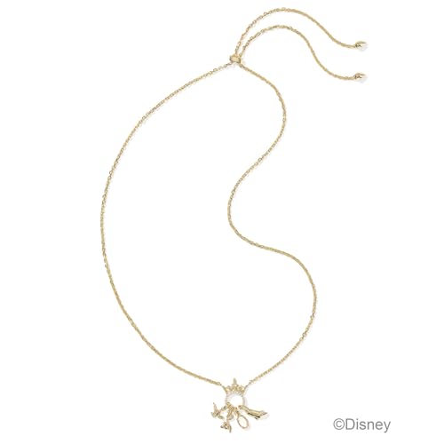 Kendra Scott Disney Princess Charm Pendant Necklace in White Mix, 14k Gold-Plated Brass, Fashion Jewelry for Women2