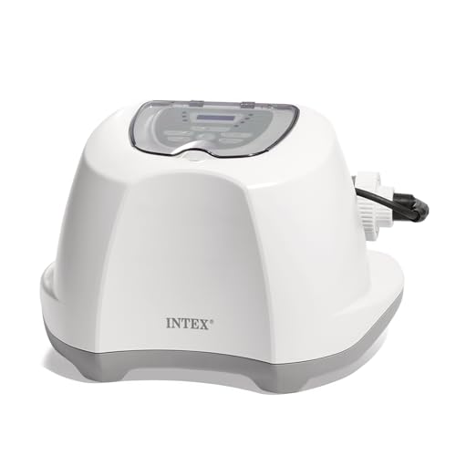 INTEX Krystal Clear Saltwater Pool Chlorine System for Above Ground Pools up to 8,500 Gallons, Pool Cleaner with Automatic Timer and Self Cleaning