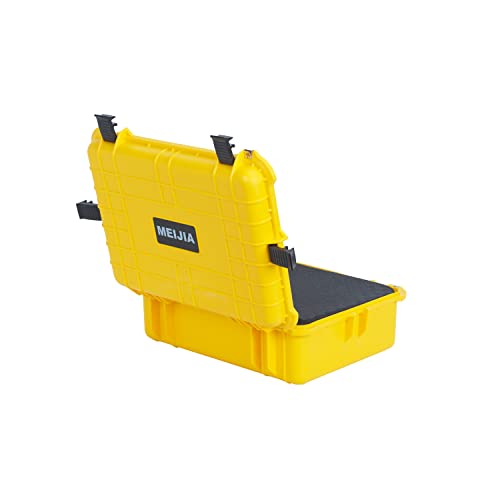 Image of MEIJIA All Weather IP67 Waterproof Hard Camera Case,Hard Protective Case,Hard Case with Customizable Foam,Fit Use of Drones,Camera,Equipments,Pistols(Yellow,19.78x15.77x7.41inches)