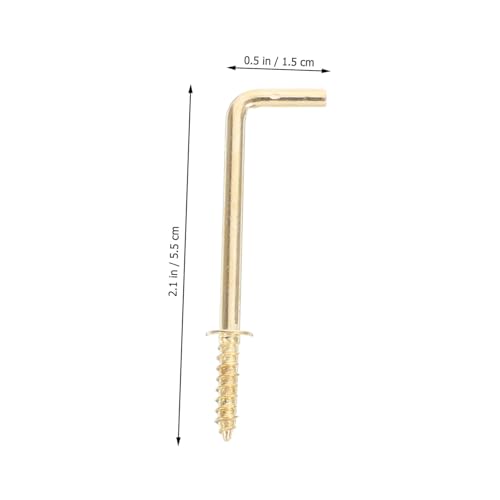 Image of Toyvian DIY Picture Hanging Hardware 20 Pcs Mini l Hooks Self Tapping Screws Metal Right Angle Screw Hooks