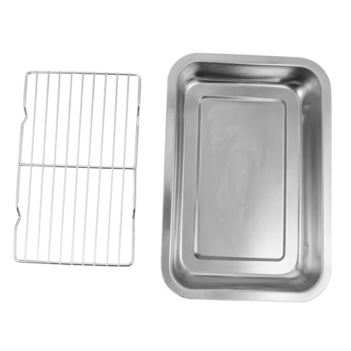DINHEAROM ステンレス製ベーキングシートと冷却ラック 油水切り対応 耐錆加工 クリーン簡単 キッチン用調理器具 家用 に