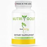NutriGout Uric Acid Cleanse Supplement w/Turmeric, Celery Seed, Bromelain, Milk Thistle, Dandelion and Chanca Piedra, 60 Vegetarian Capsules of 500 mg Each